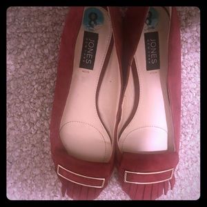JONES NY RED FLATS WITH BUCKLE